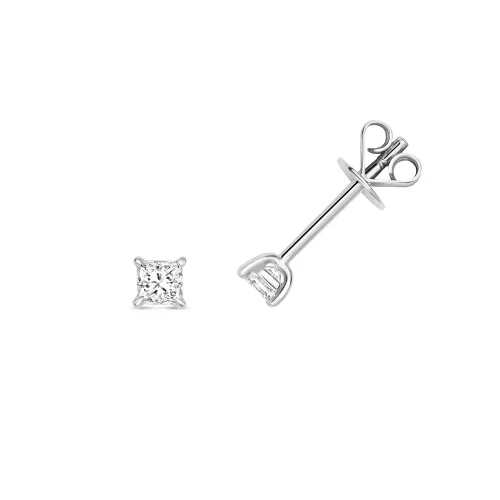 18ct White Gold Diamond Stud Earrings 0.29ct